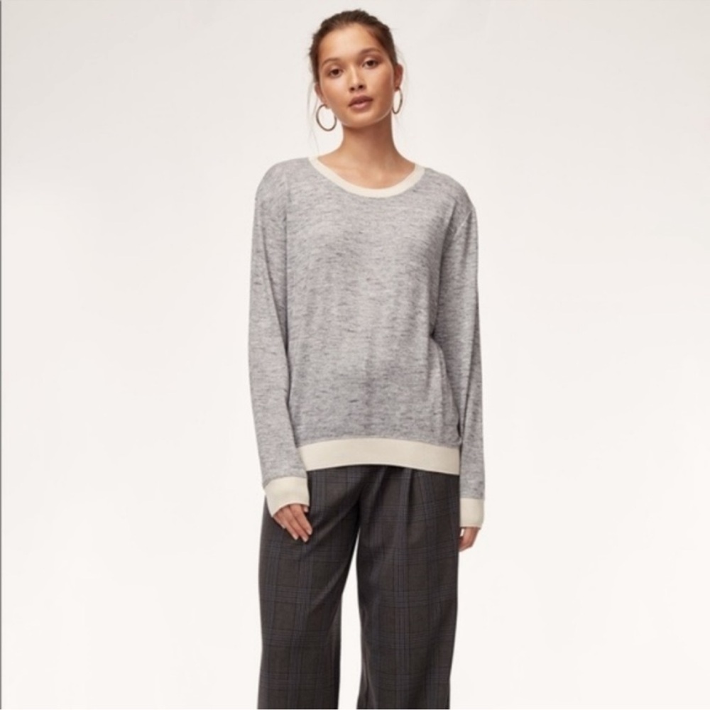 Wilfred Berri crew neck sweater in heather gray sz small